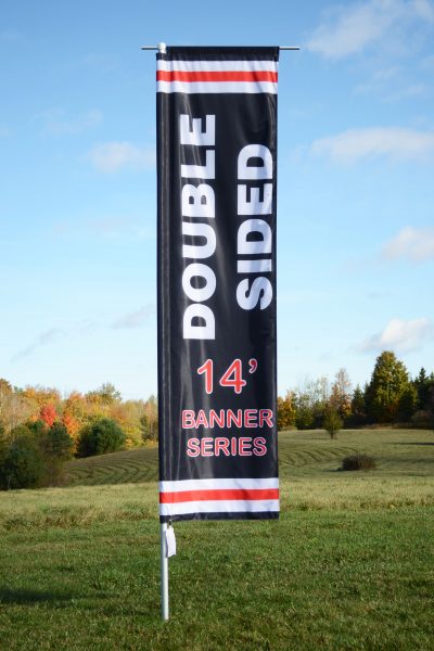 Double sided 14ft Flag Banner