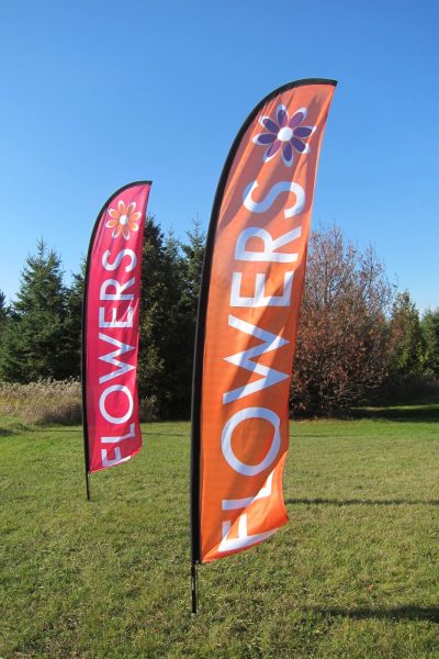 Feather advertising flags